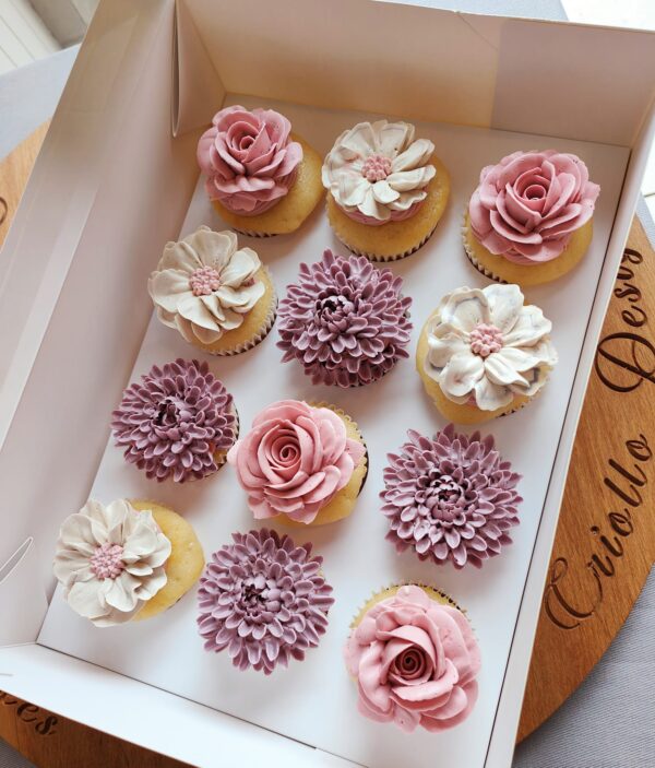 Floral Cupcakes Box Dozen