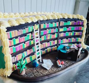 Library Anniversary Cake
