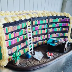 Library Anniversary Cake