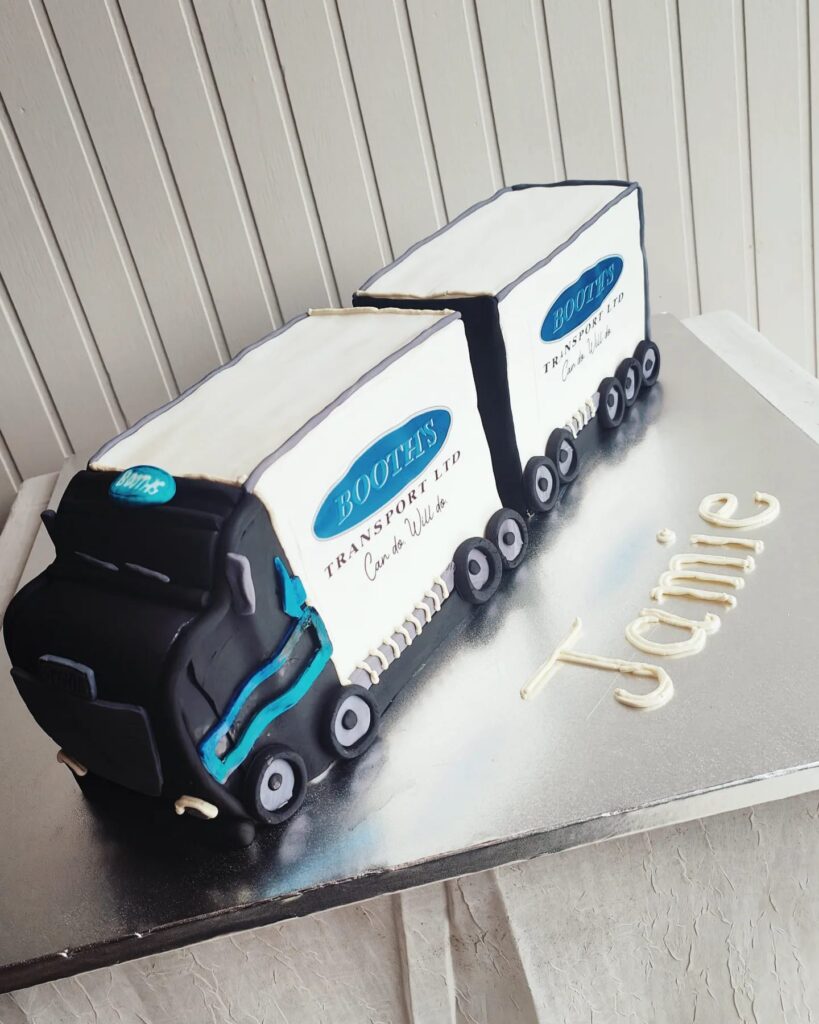 Booths Truck Shaped Anniversary Celebration Cake