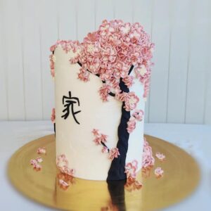 Cherry Blossom Themed German Chocolate Cake