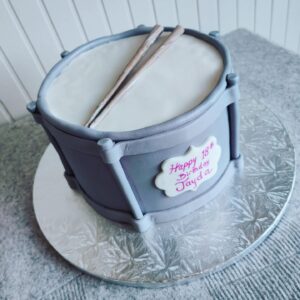 Drum themed cake