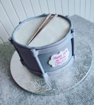 Drum themed cake