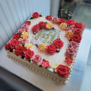 Square geteau cake