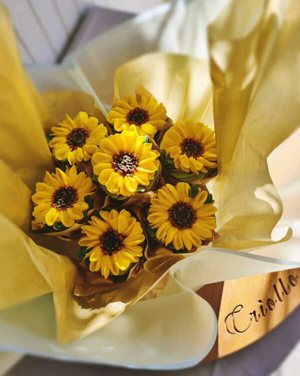 Sunflower cupcake bouquet