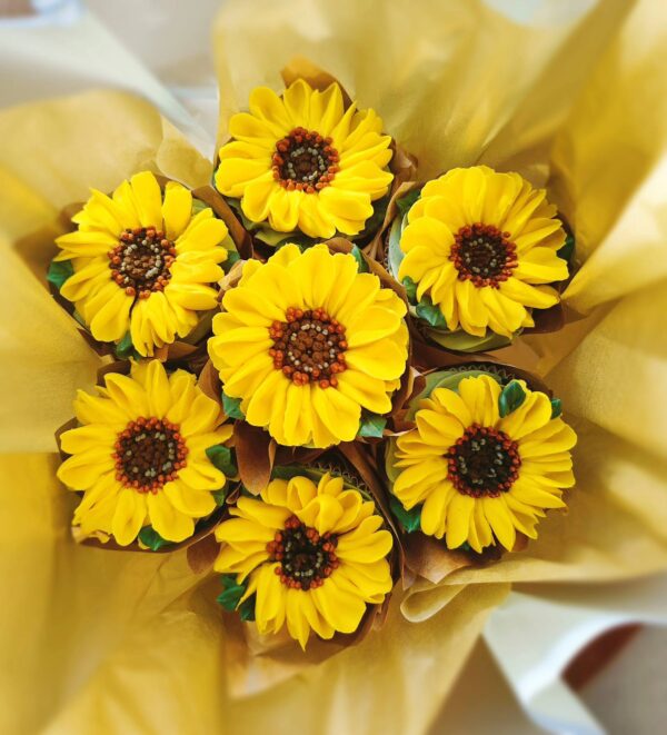 Sunflower cupcake bouquet