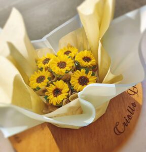 Sunflower cupcake bouquet gift box handmade and delivered in Dunedin