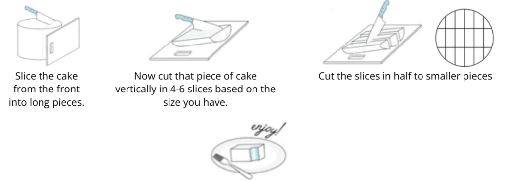 Cutting a tall layered cake