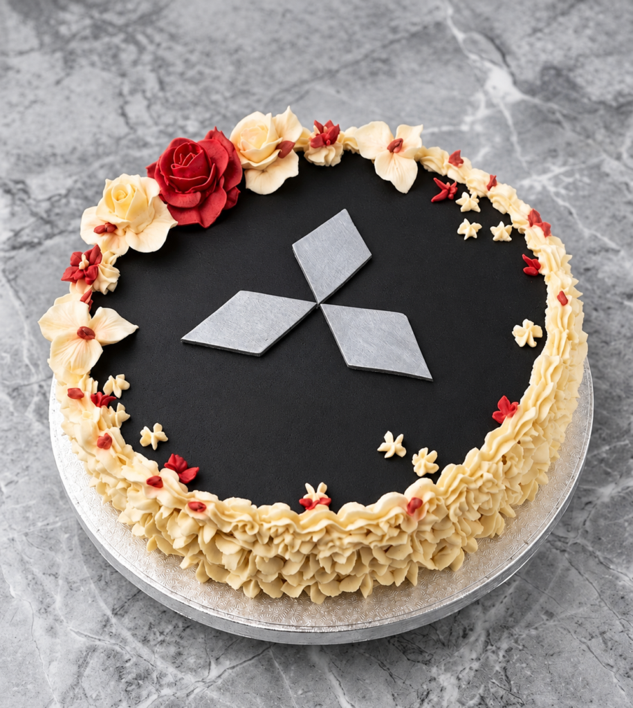 Car Corporate Logo Fruit Filled Buttercream Cake Dunedin