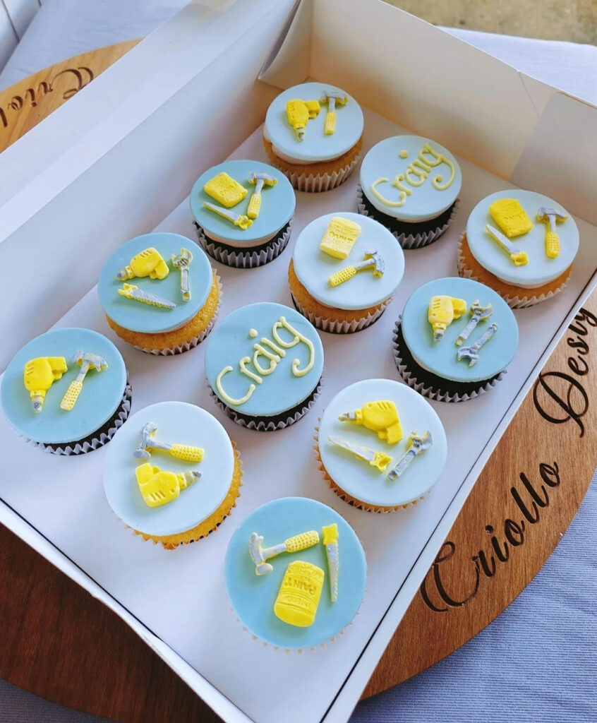 Blue Handyman Tools Cupcake Box by Criollo Designer Cakes in Dunedin, Otago