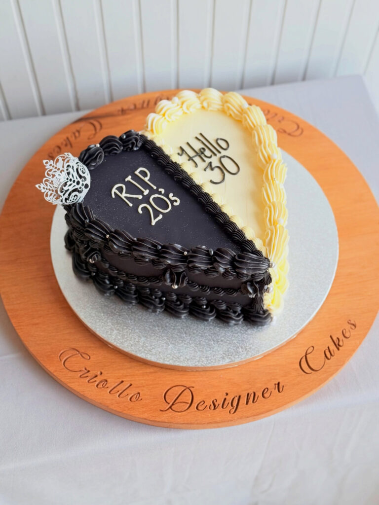 Coffin Thirtieth Birthday Cake Black Chocolate