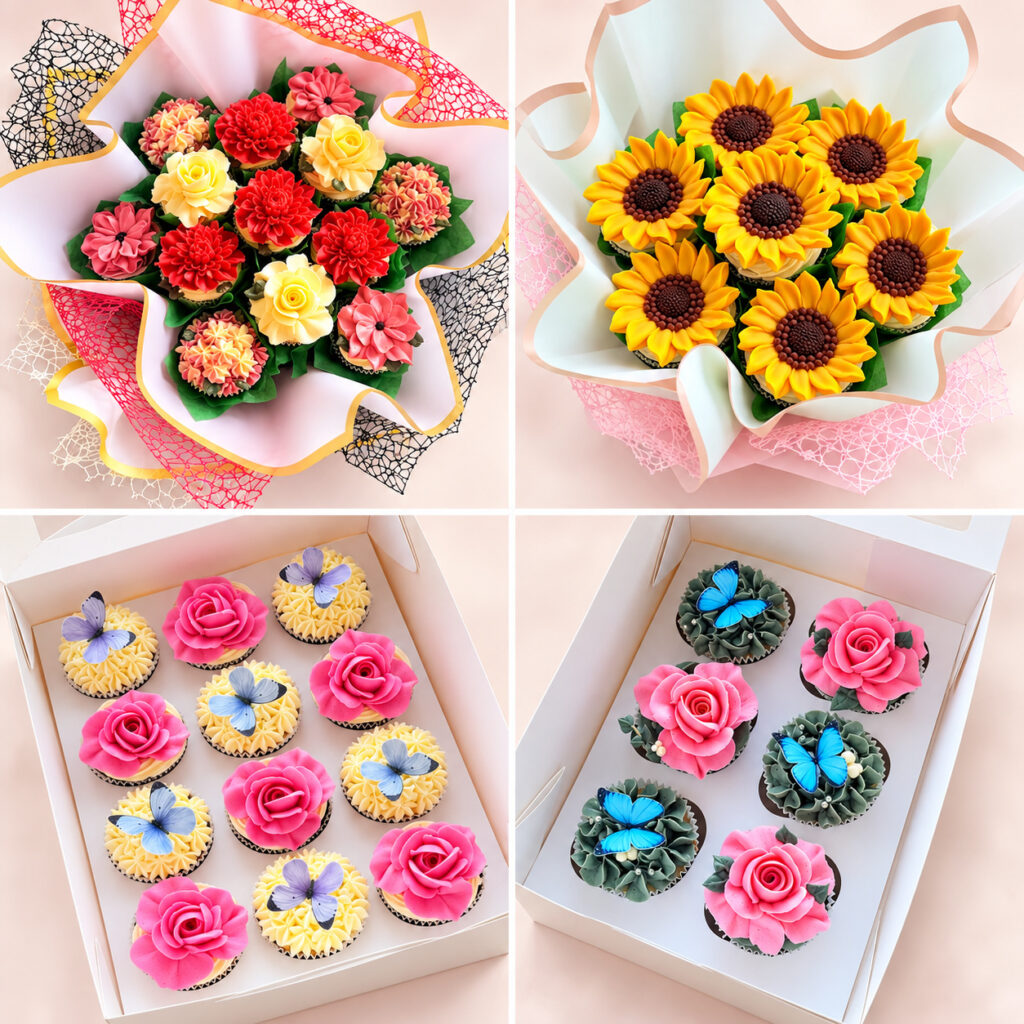 Cupcake Gift Box and Cupcake Bouquets in Dunedin by Criollo Designer Cakes.