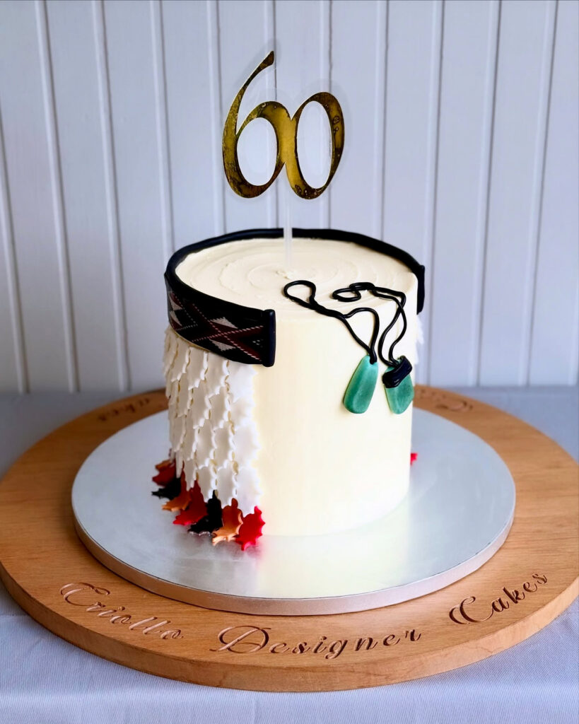 Golf Sixtieth Birthday Cake White Black