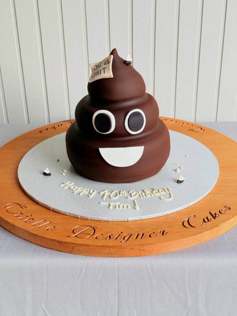 Poop Emoji Birthday Cake Chocolate Shaped