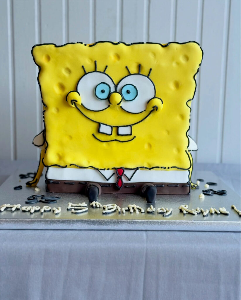 Spongebob Square Shaped Birthday Cake Yellow
