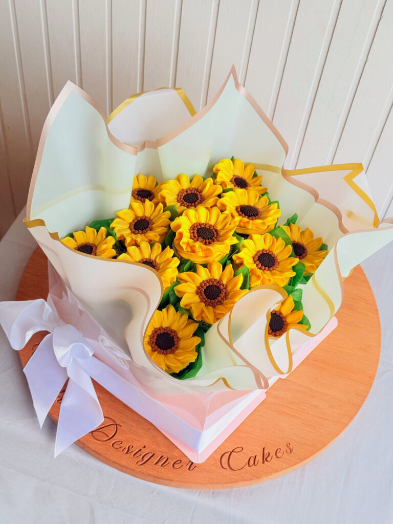 Sunflower Cupcake Bouquet Gift by Criollo Designer Cakes in Dunedin, Otago
