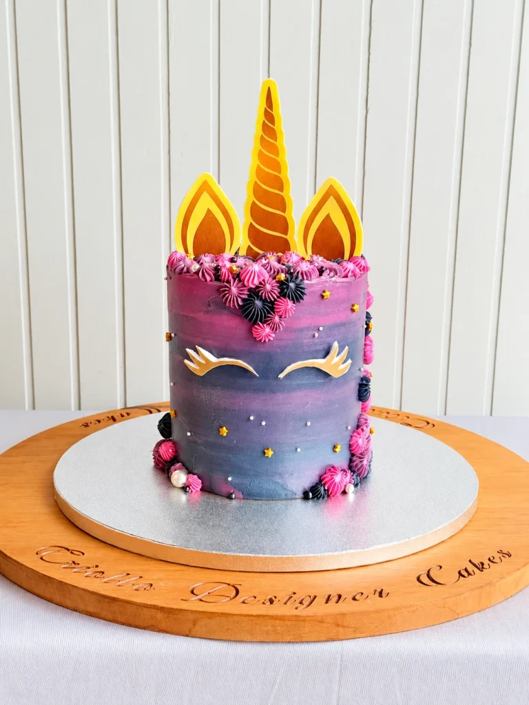 Galaxy Themed Unicorn Birthday Cake